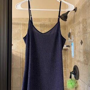 Express Midnight Blue Glitter Dress
